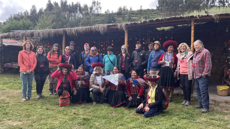 Pachamanca tour group with the local cooks